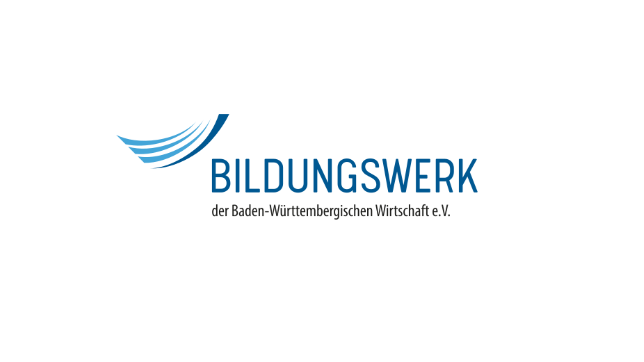 Logo des Bildungswerks der Baden-Württembergischen Wirtschaft blau auf weißem Hintergrund.